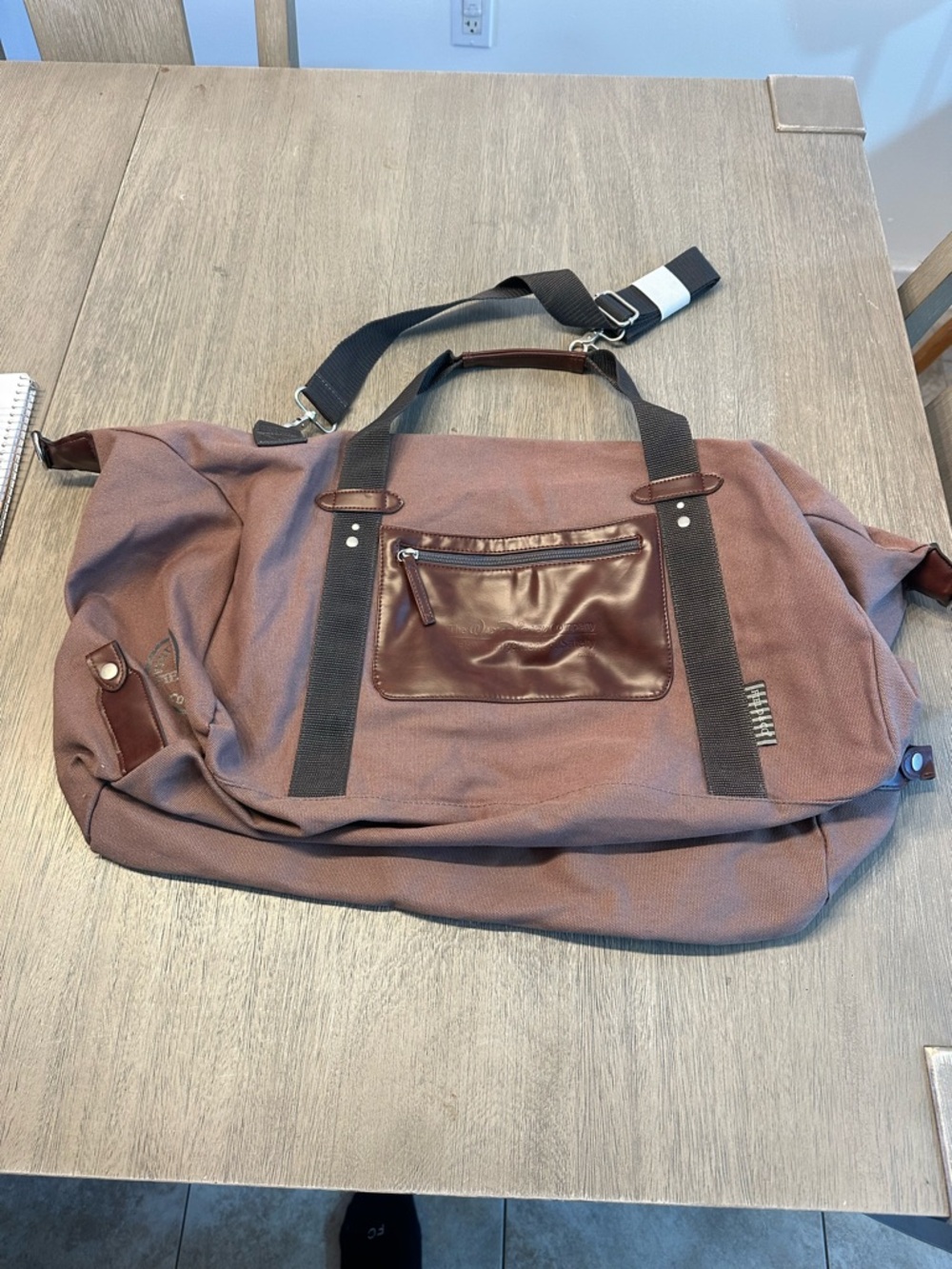 Men's Disney x field $ co Maroon  Canvas Duffel with Contrast Handles